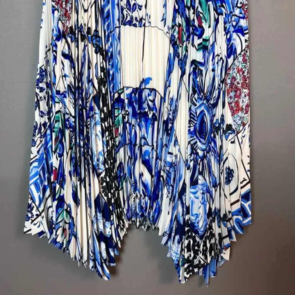 Tory Burch skirt size 2 sunburst pleated midi‎ patterned birds